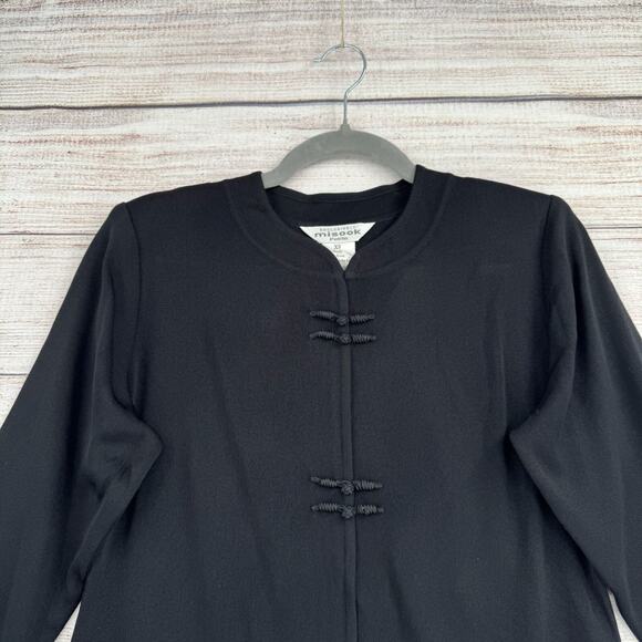 Exclusively Misook Asian Toggle Clasp Tunic Women's Size XS Petite Black‎ - Picture 3 of 11